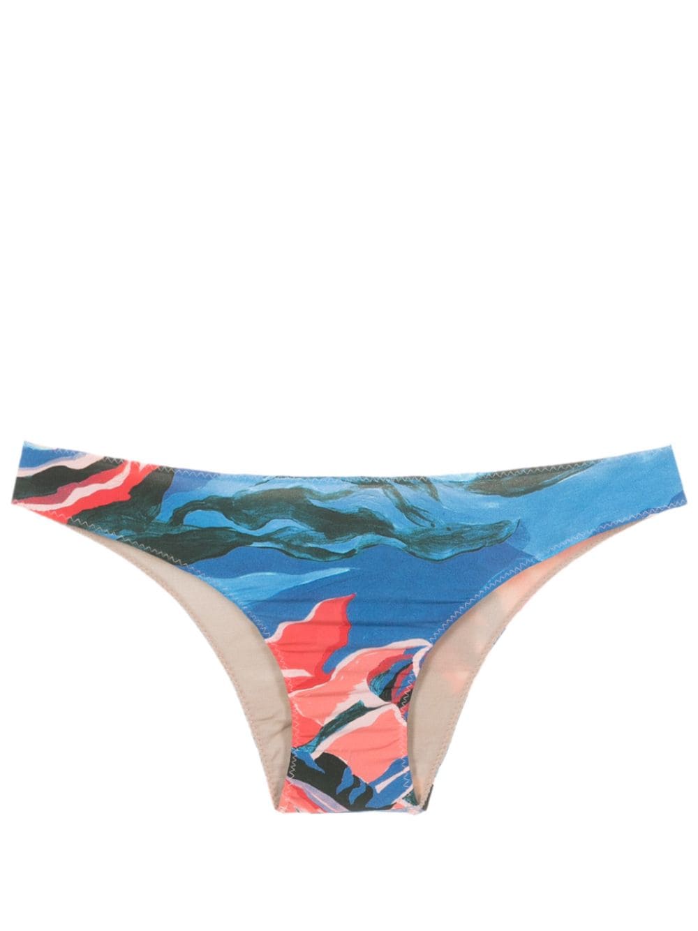 Clube Bossa Niarchos graphic-print bikini bottoms - Blue von Clube Bossa