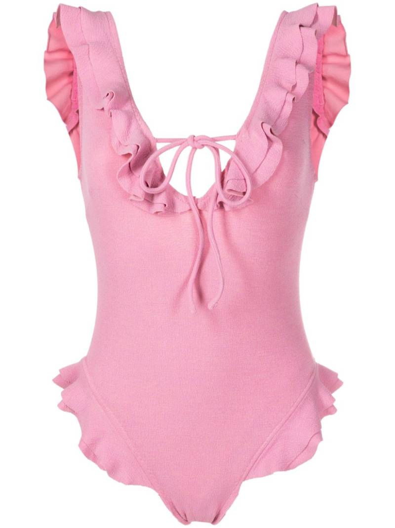 Clube Bossa Pina ruffled swimsuit - Pink von Clube Bossa