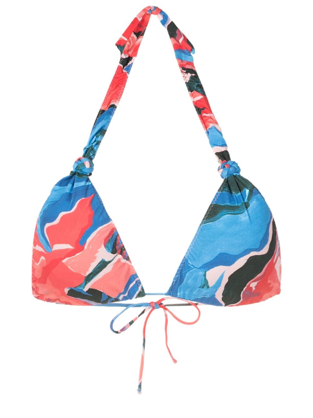 Clube Bossa Rings graphic-print bikini top - Blue von Clube Bossa