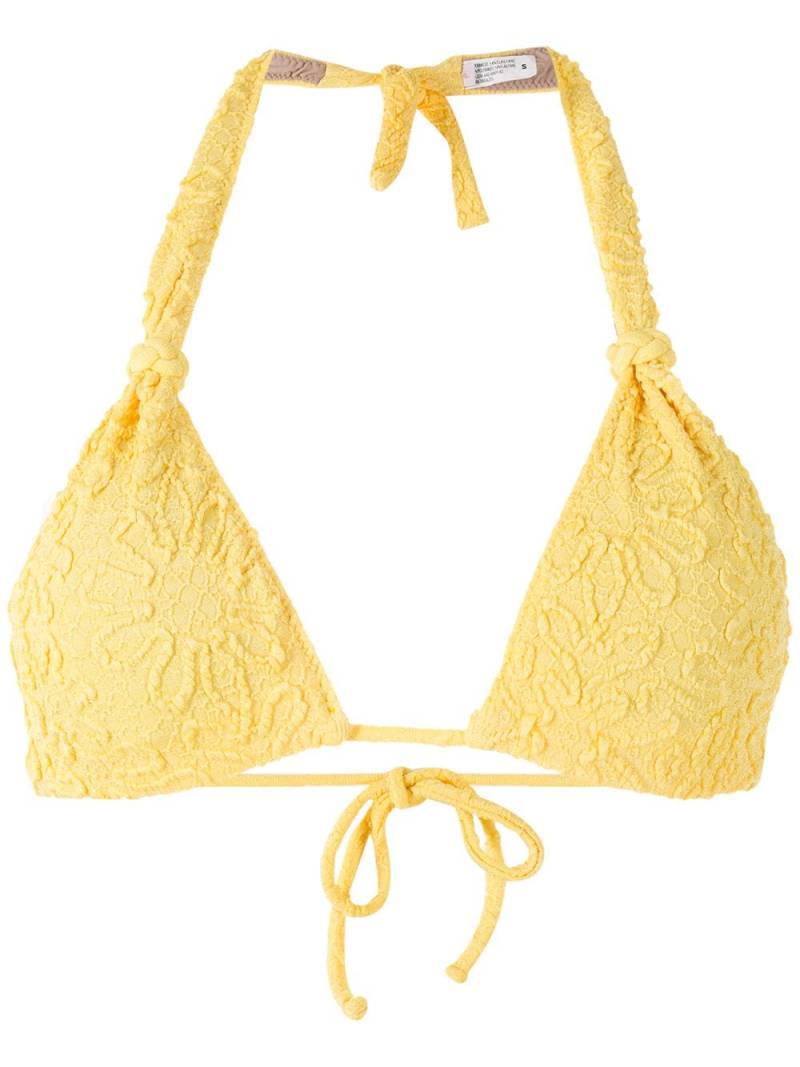 Clube Bossa Rings jacquard bikini top - Yellow von Clube Bossa