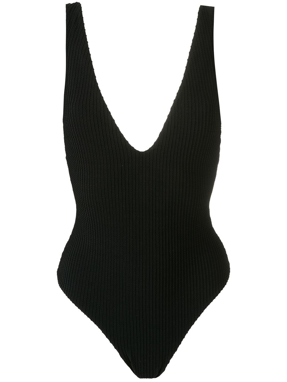 Clube Bossa Roxa plunging neck one-piece - Black von Clube Bossa