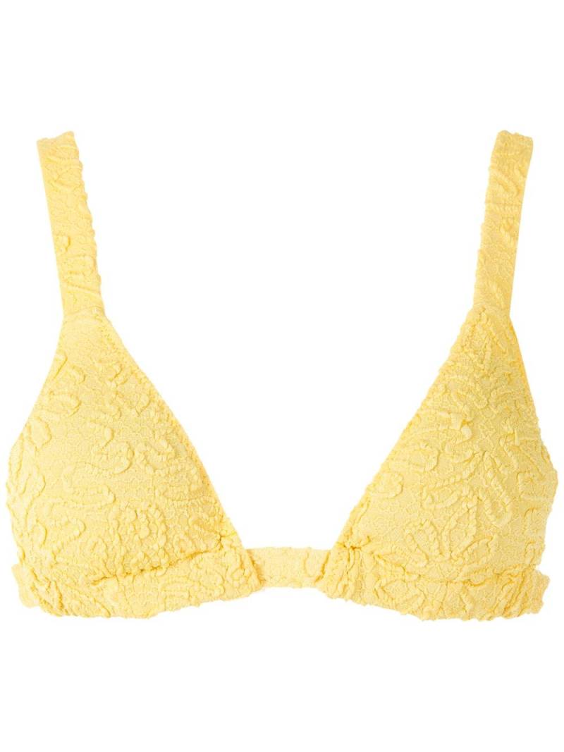 Clube Bossa Paladina jacquard bikini top - Yellow von Clube Bossa