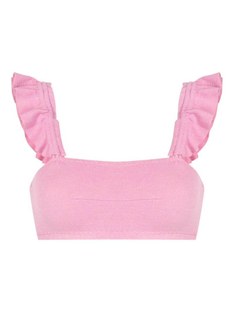 Clube Bossa Zarbo ruffle-detail bikini top - Pink von Clube Bossa