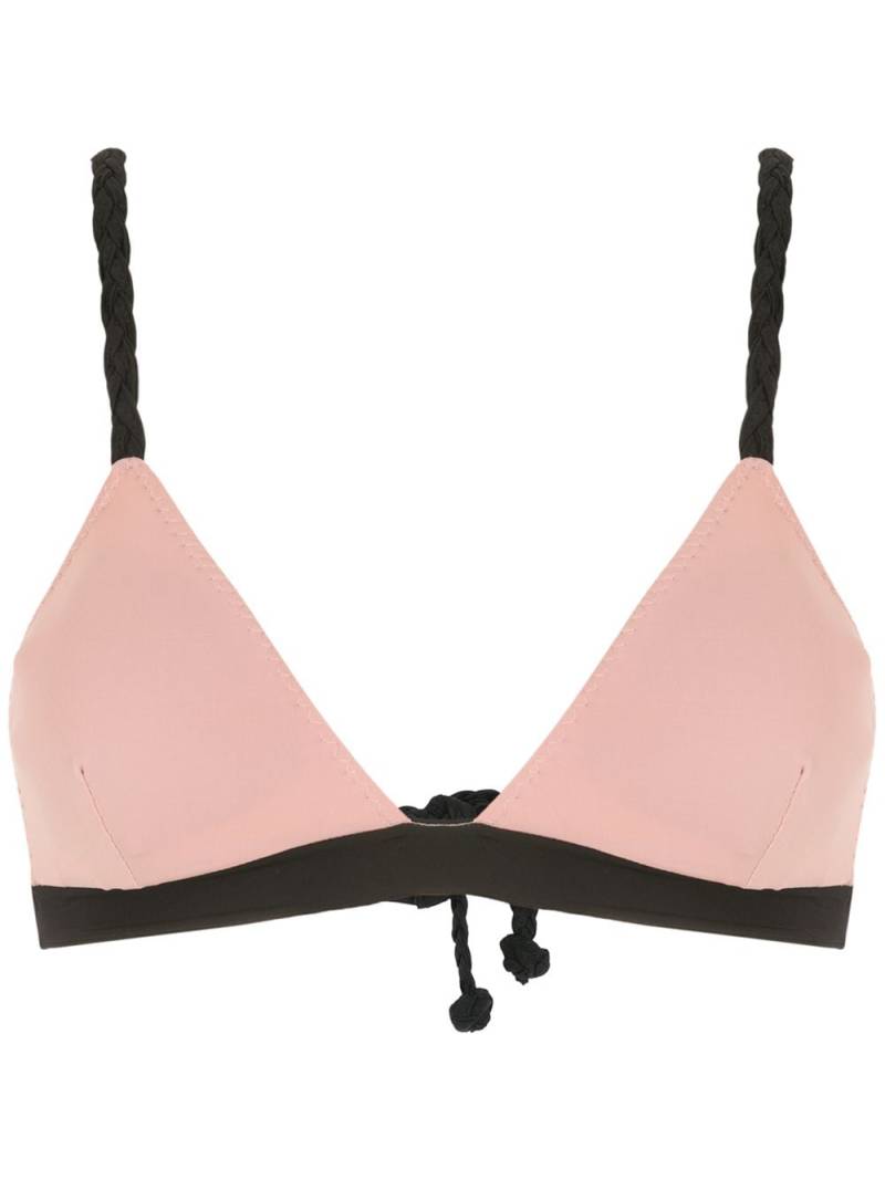 Clube Bossa contrast-trim triangle bikini top - Pink von Clube Bossa