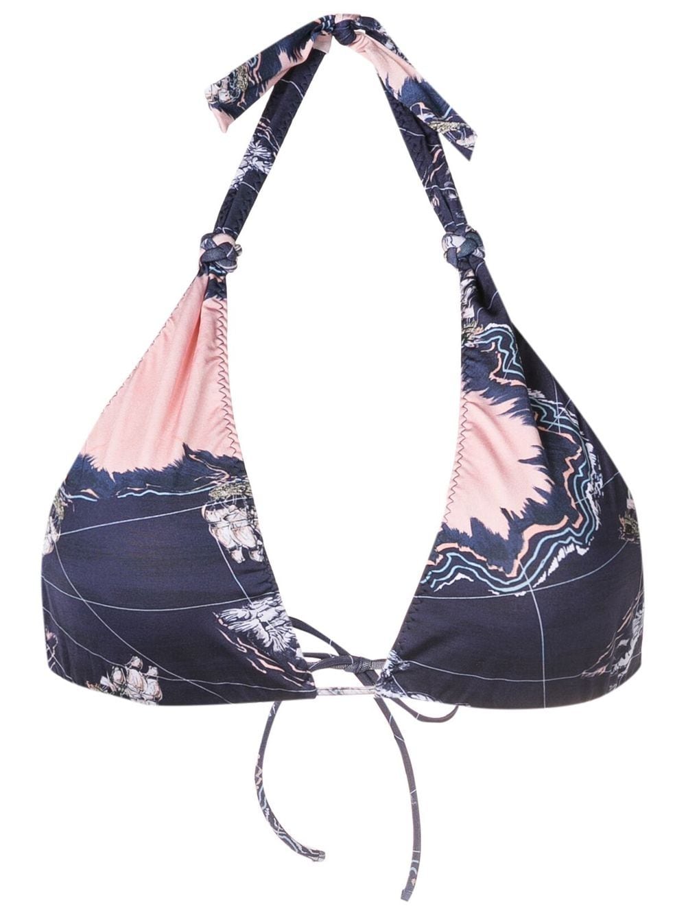 Clube Bossa embroidered bikini top - Blue von Clube Bossa