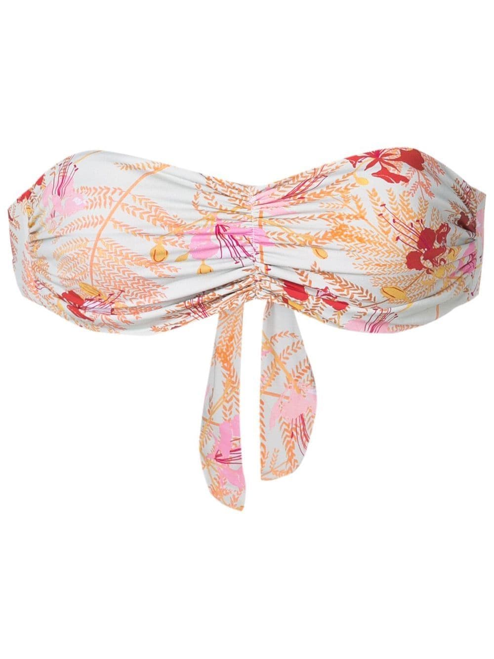 Clube Bossa floral-print bandeau bikini-top - Pink von Clube Bossa