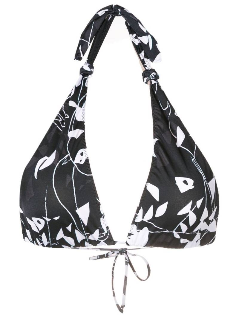 Clube Bossa halterneck abstract-pattern bikini-top - Black von Clube Bossa