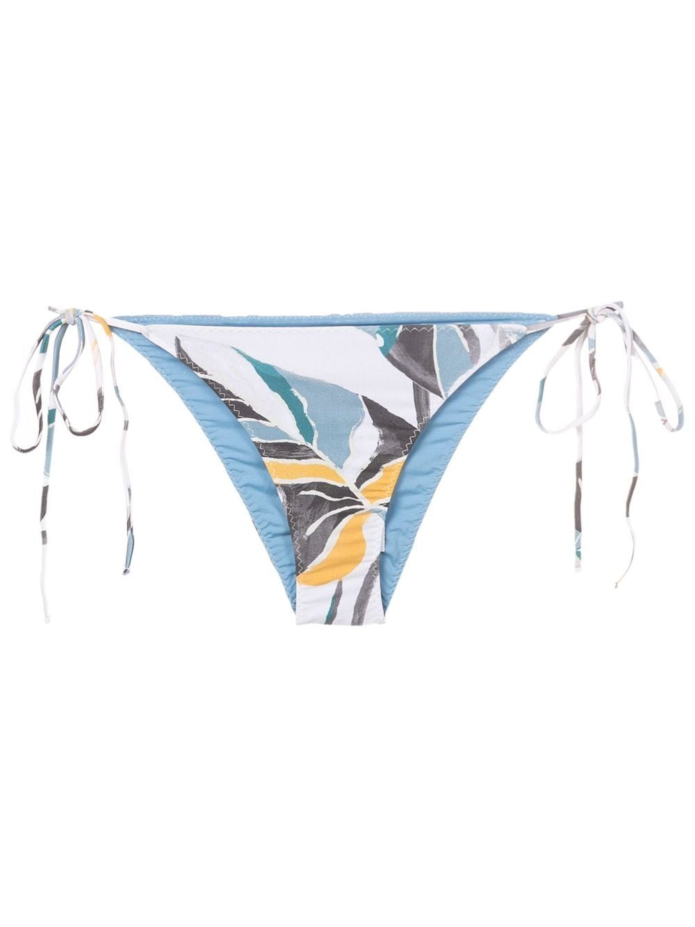 Clube Bossa leaf-print side-tie bikini-bottoms - Blue von Clube Bossa