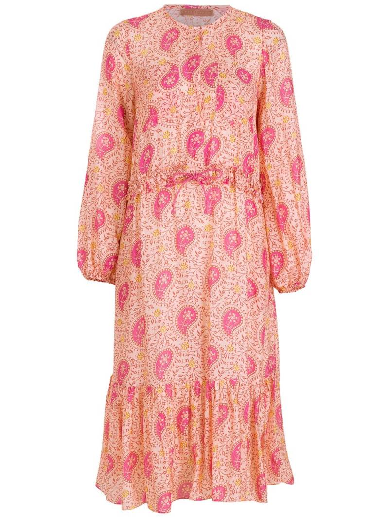 Clube Bossa printed long sleeves midi dress - Pink von Clube Bossa