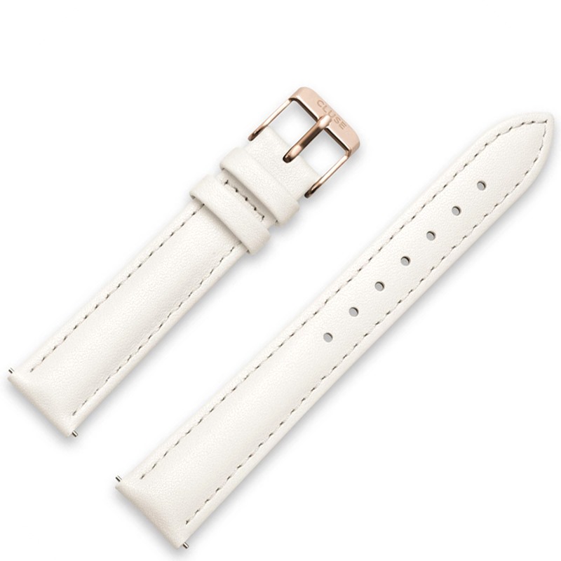 Cluse CS12305 Strap 18 mm Leather Off-White, Rose Gold von Cluse