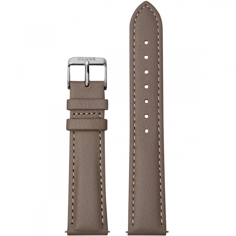 Cluse CS1408101085 Strap 18 mm Leather, Taupe/Silver von Cluse
