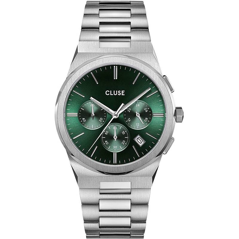 Cluse CW20803 Vigureux Chrono Steel Green Herrenuhr von Cluse