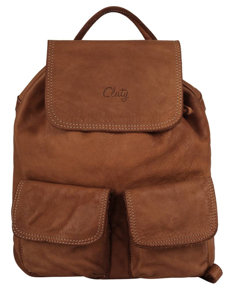 Cluty Cityrucksack, echt Leder, Made in Italy von Cluty