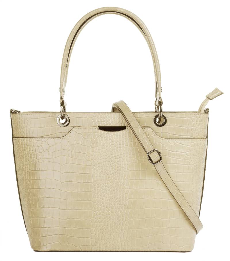 Cluty Henkeltasche, echt Leder, Made in Italy von Cluty