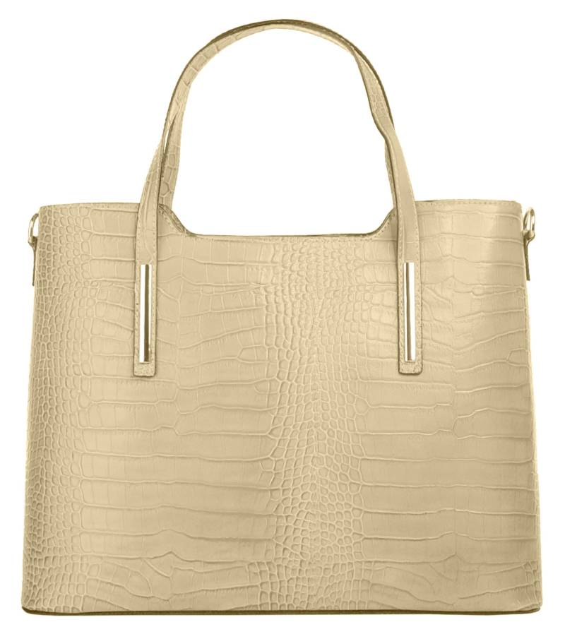 Cluty Henkeltasche, echt Leder, Made in Italy von Cluty
