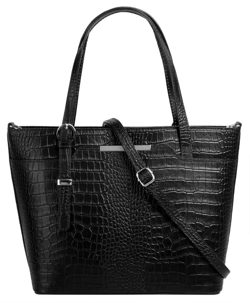 Cluty Henkeltasche, echt Leder, Made in Italy von Cluty