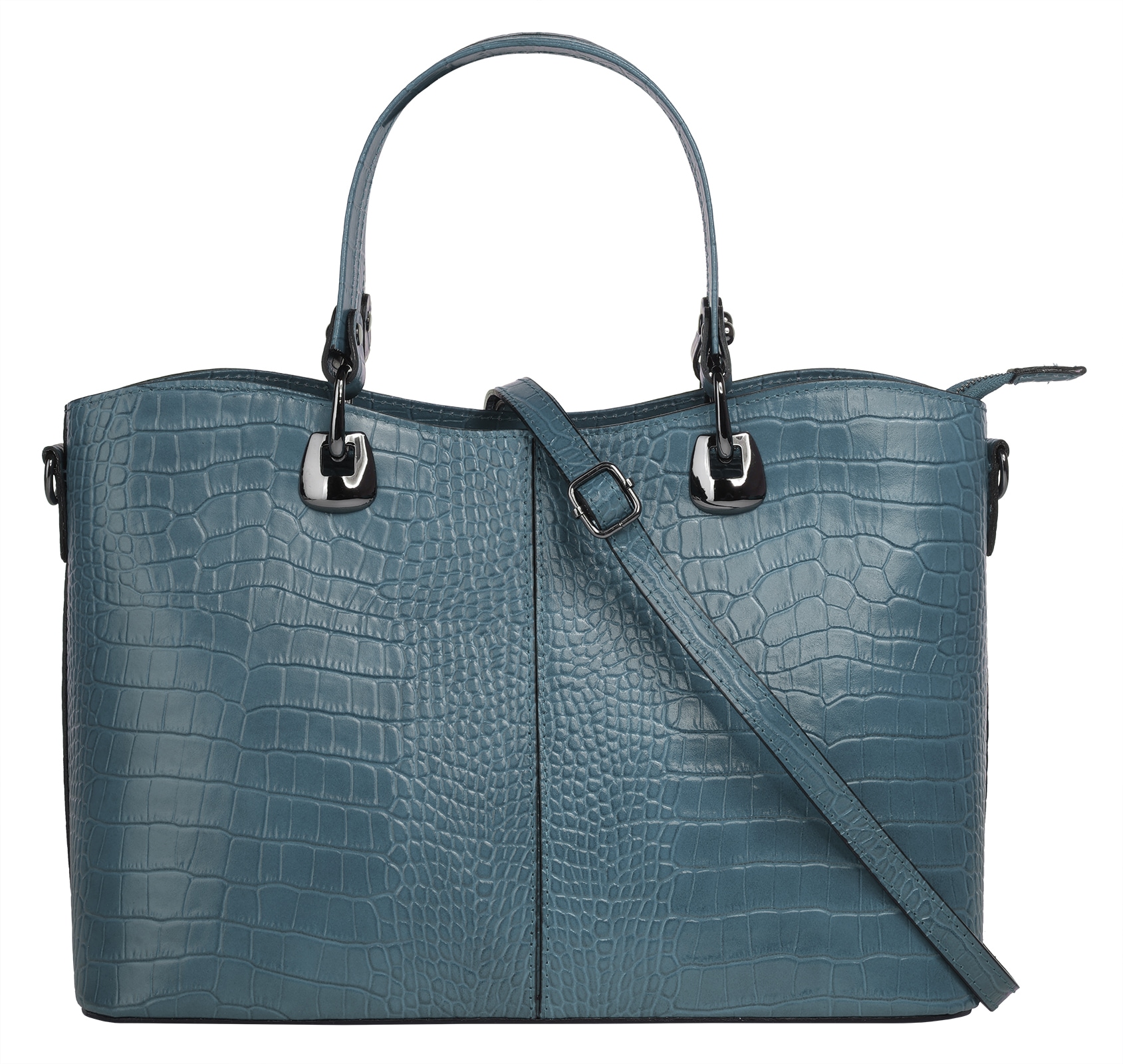 Cluty Henkeltasche, echt Leder, Made in Italy von Cluty