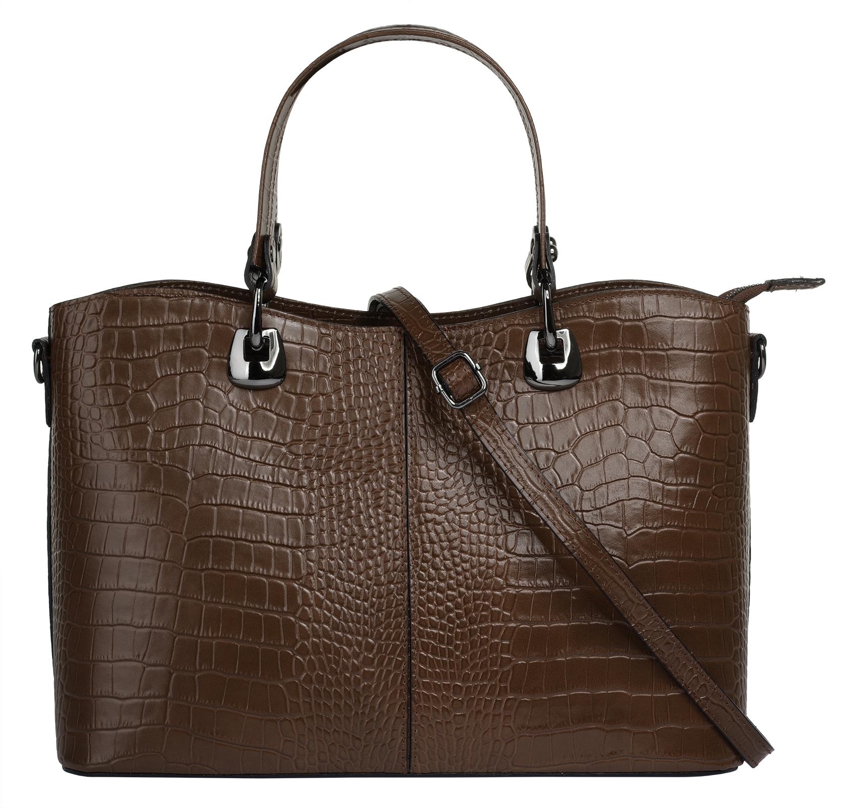 Cluty Henkeltasche, echt Leder, Made in Italy von Cluty