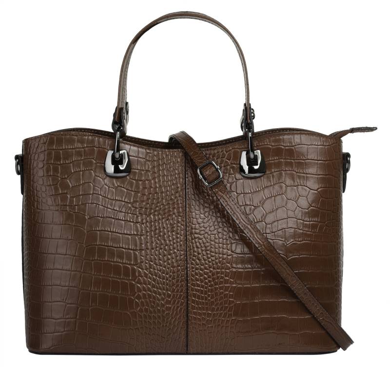 Cluty Henkeltasche, echt Leder, Made in Italy von Cluty