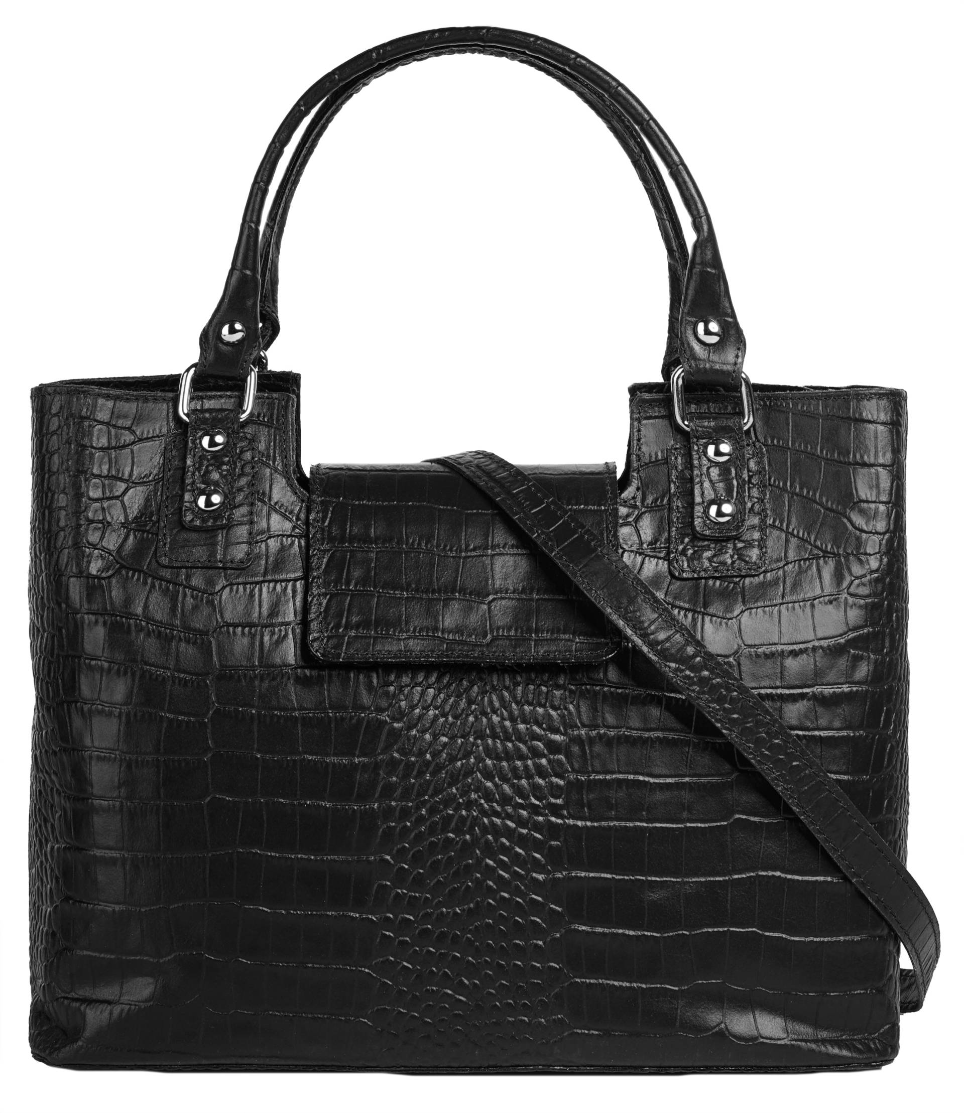Cluty Henkeltasche, echt Leder, Made in Italy von Cluty