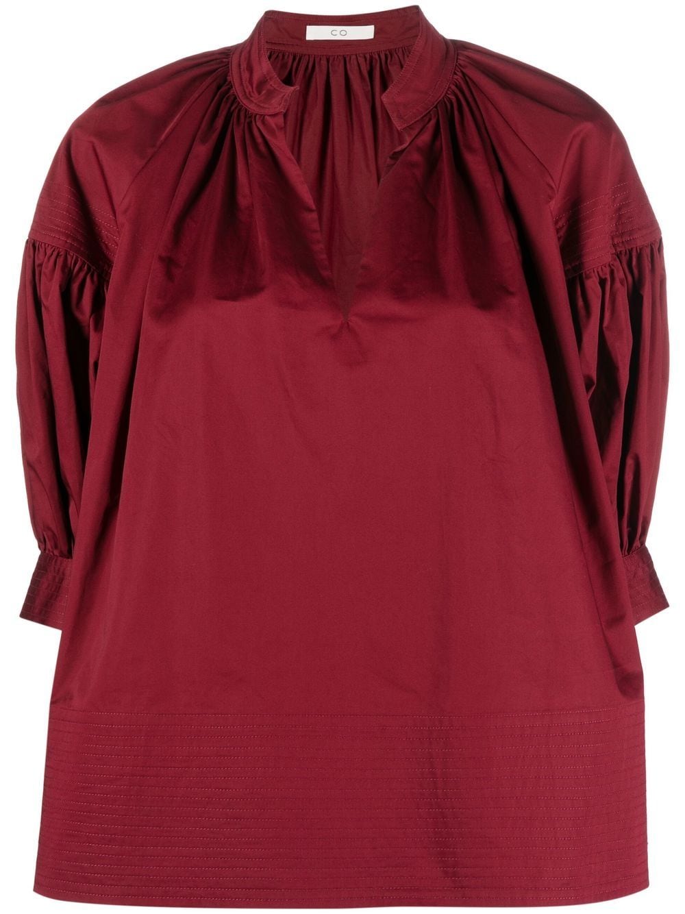 Co oversized puff sleeve top - Red von Co