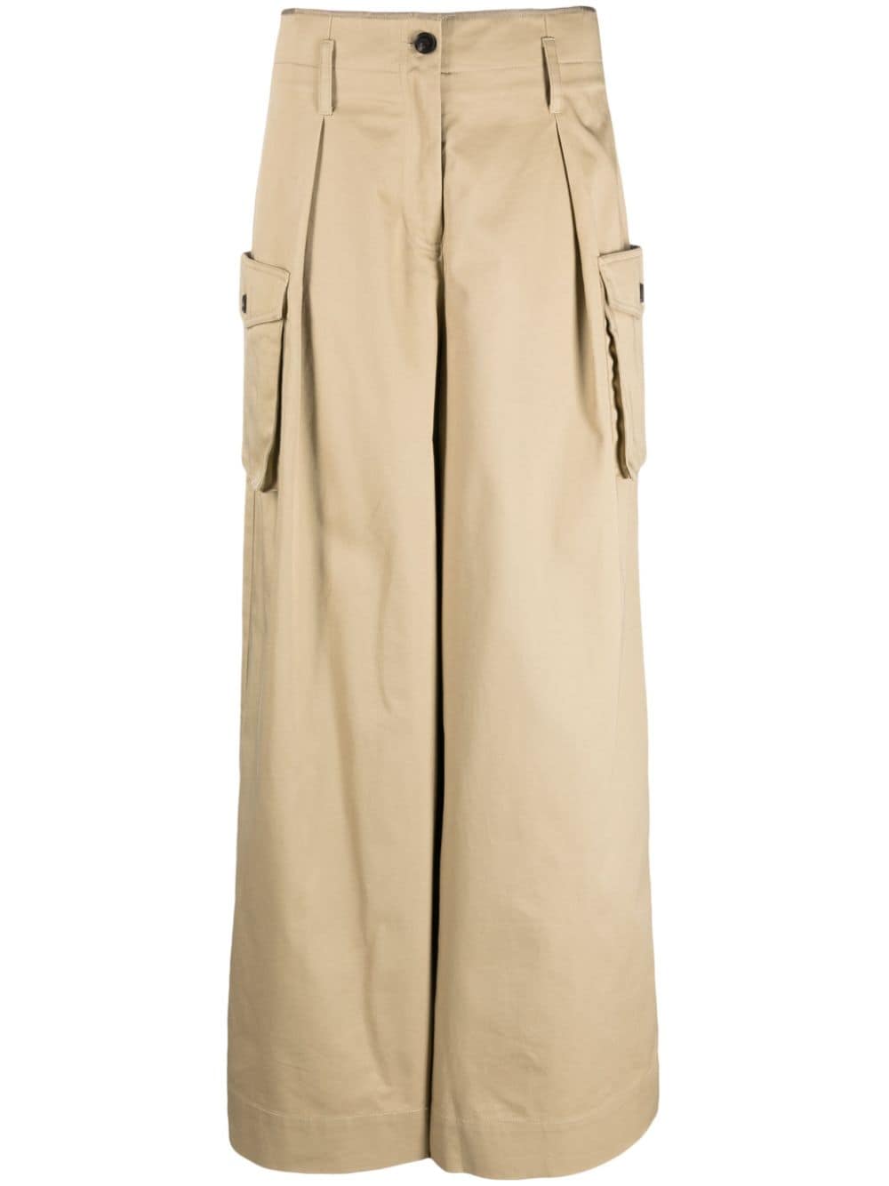 Co wide-leg cargo trousers - Neutrals von Co