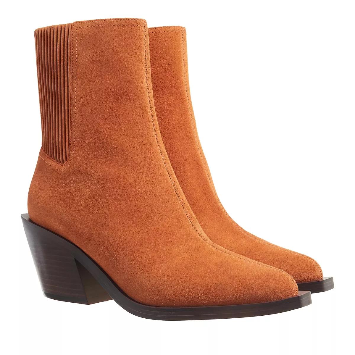 Coach Boots & Stiefeletten - Prestyn Suede Bootie - Gr. 37,5 (EU) - in Cognacbraun - für Damen von Coach