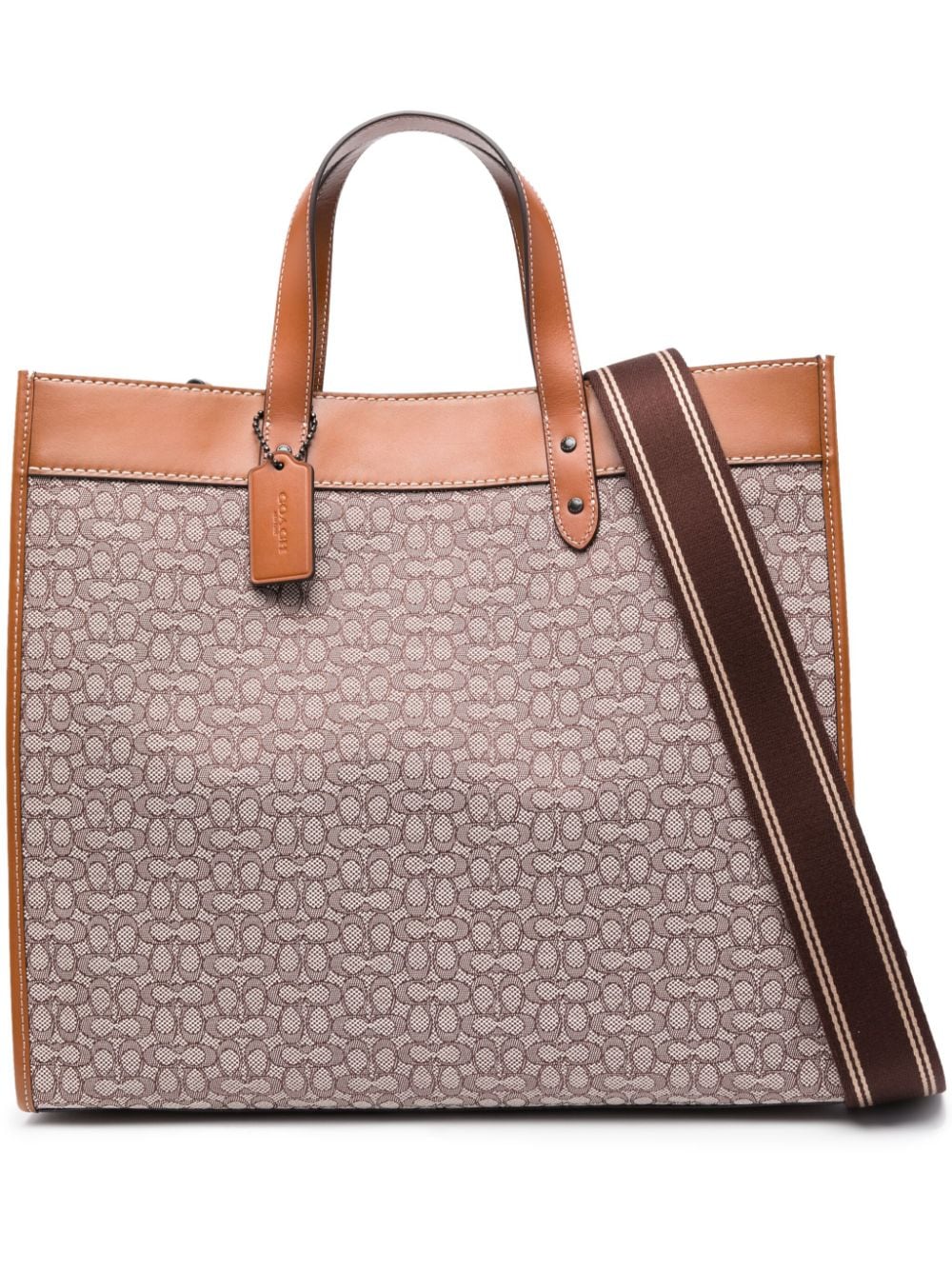 Coach Field logo-jacquard tote bag - Brown von Coach