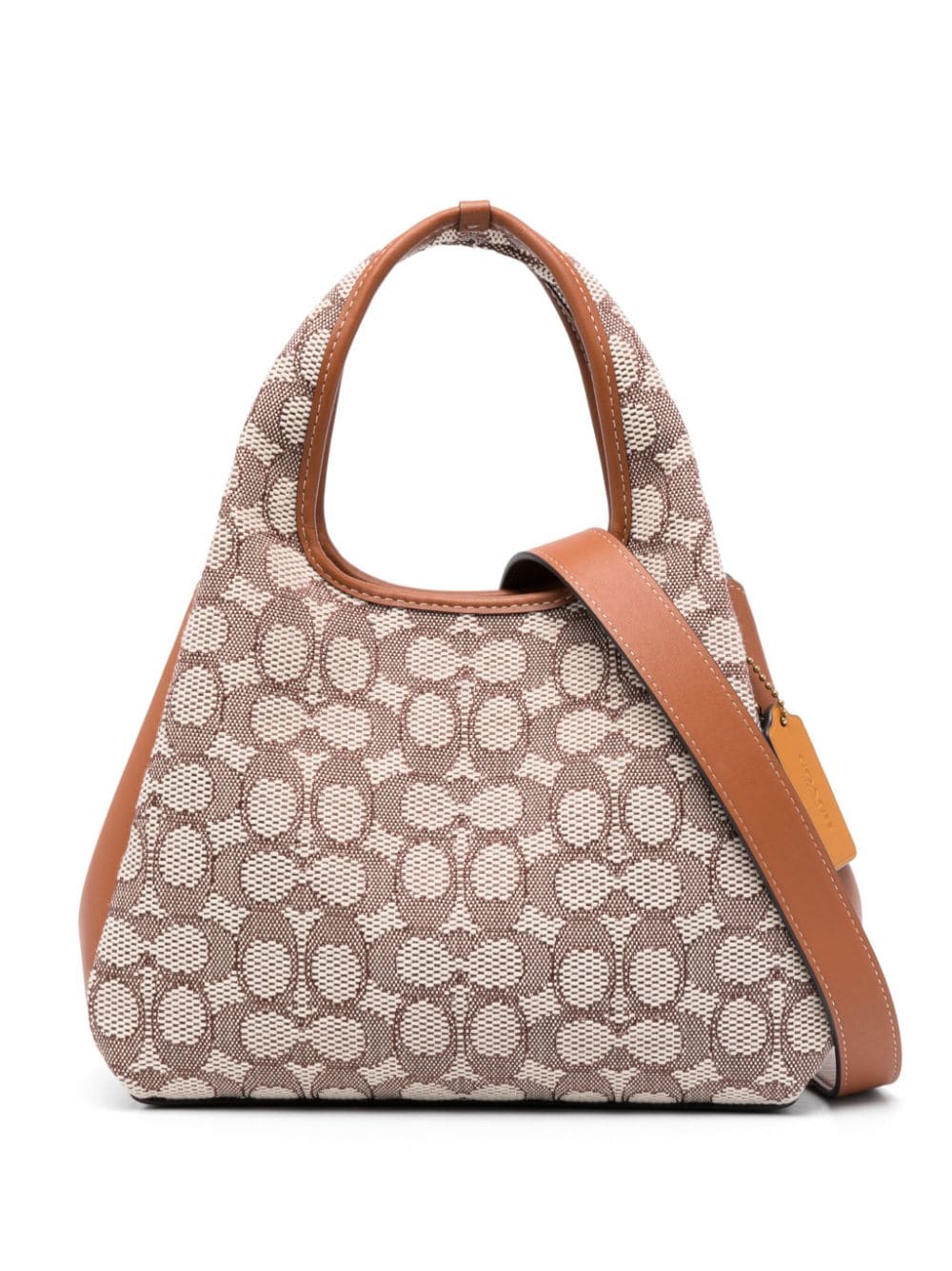 Coach Hadley monogram-jacquard leather bag - Brown von Coach