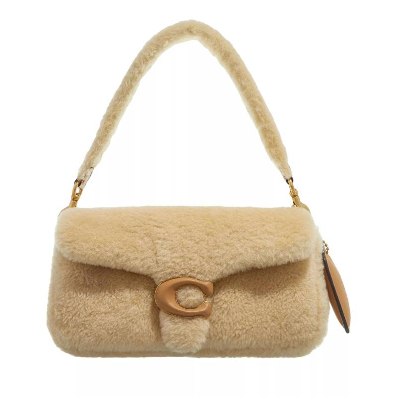 Coach Handtasche - Leather Covered C Closure Shearling Pillow Tabby 2 - Gr. unisize - in Beige - für Damen von Coach