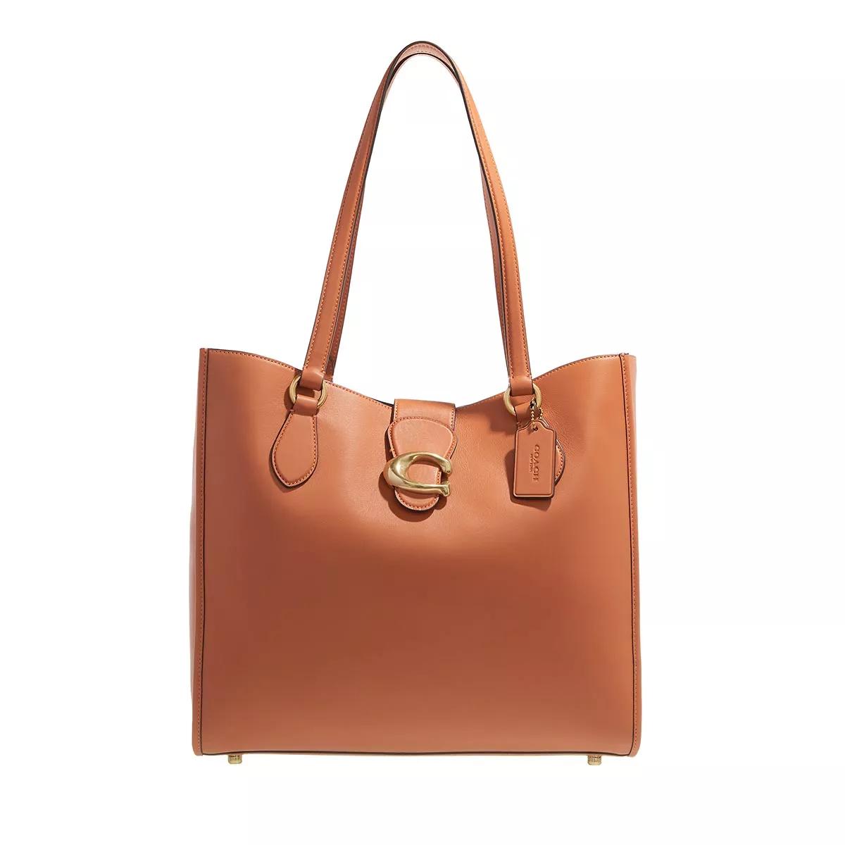 Coach Henkeltasche - Soft Calf Leather Theo Tote - Gr. unisize - in Cognacbraun - für Damen von Coach