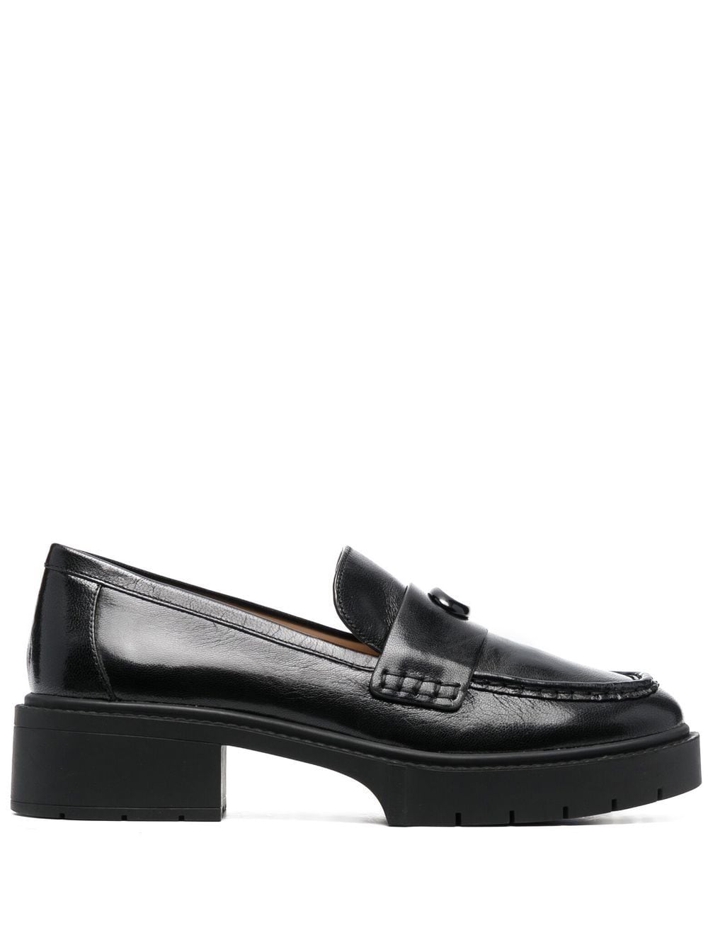 Coach Leah chunky sole leather loafers - Black von Coach