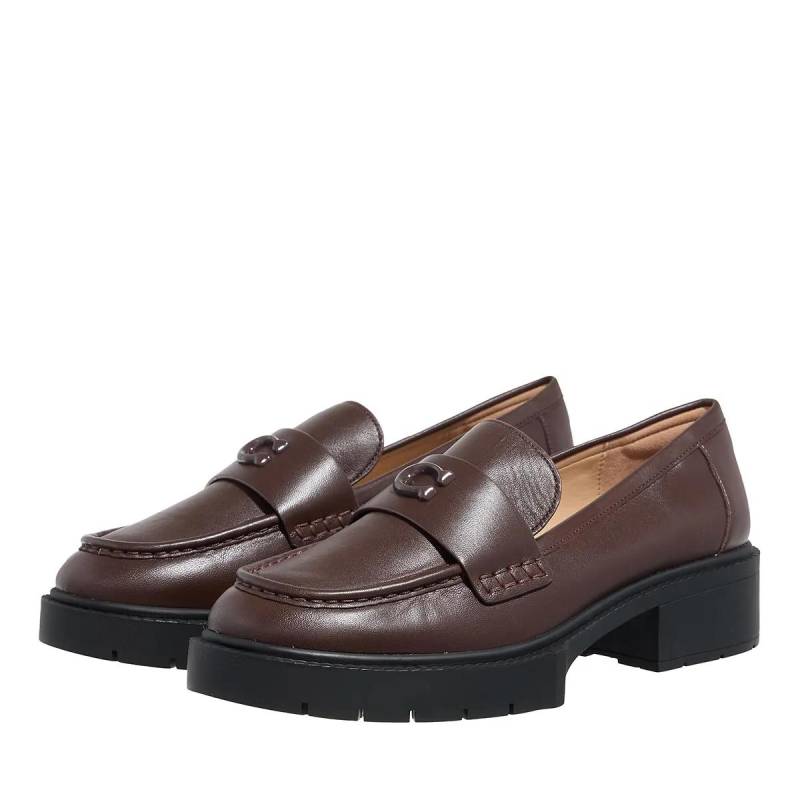 Coach Loafer - Leah Leather Loafer - Gr. 39,5 (EU) - in Braun - für Damen von Coach