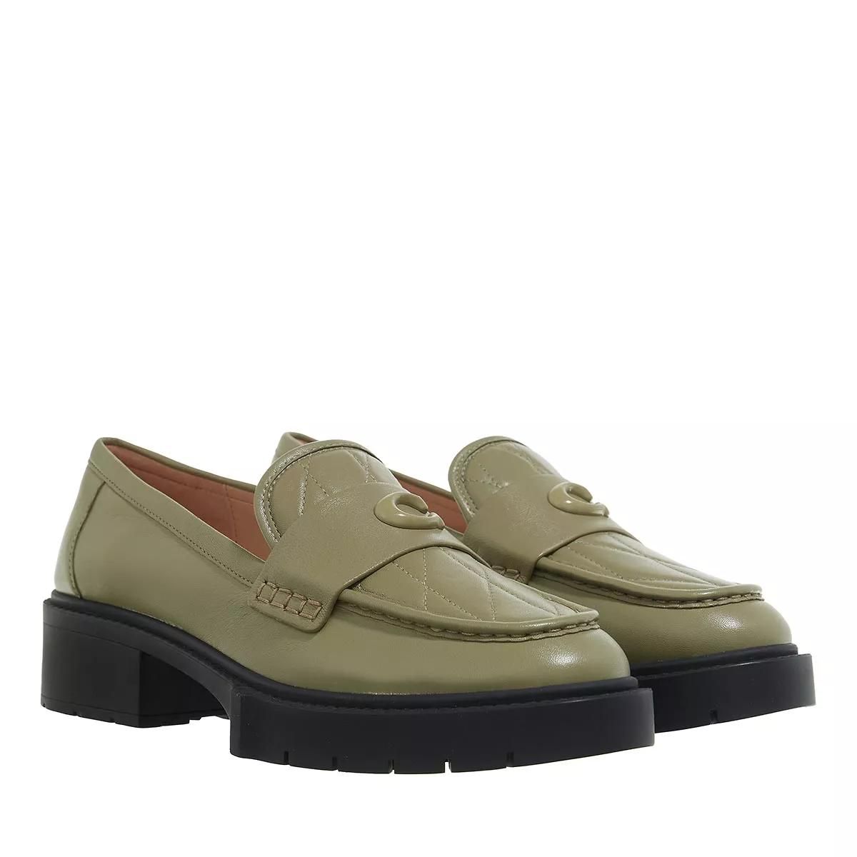 Coach Loafers & Ballerinas - Leah Quilted Leather Loafer - Gr. 37,5 (EU) - in Grün - für Damen von Coach