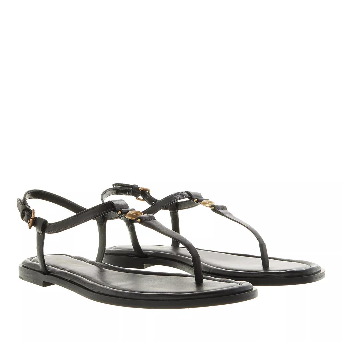 Coach Sandalen - Jessica Sandal Leather - Gr. 37,5 (EU) - in Schwarz - für Damen von Coach