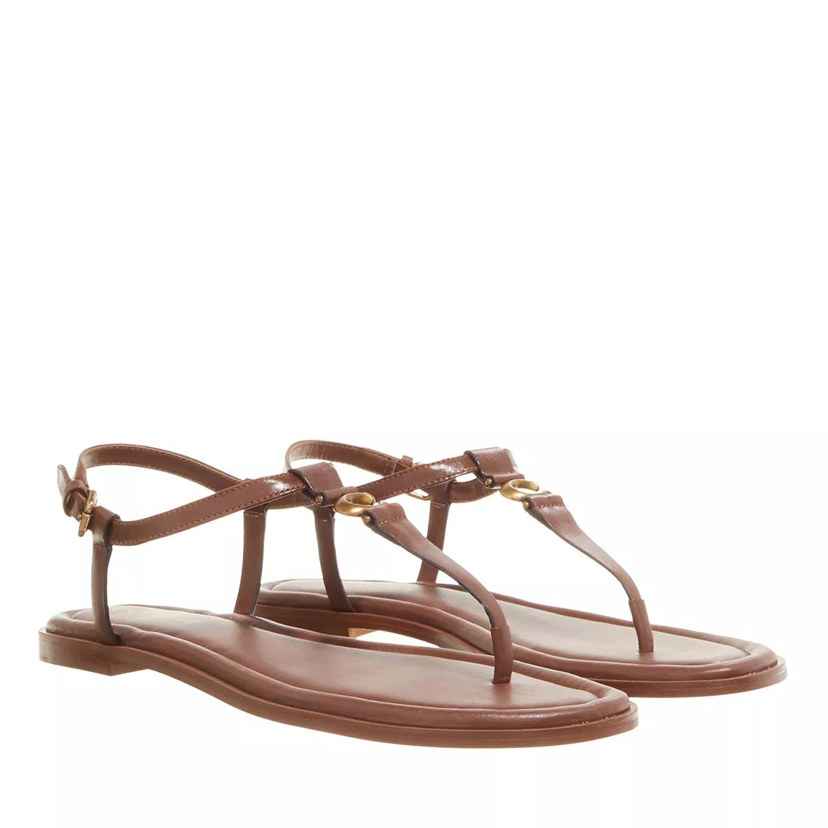 Coach Sandalen - Jessica Sandal Leather - Gr. 38 (EU) - in Braun - für Damen von Coach