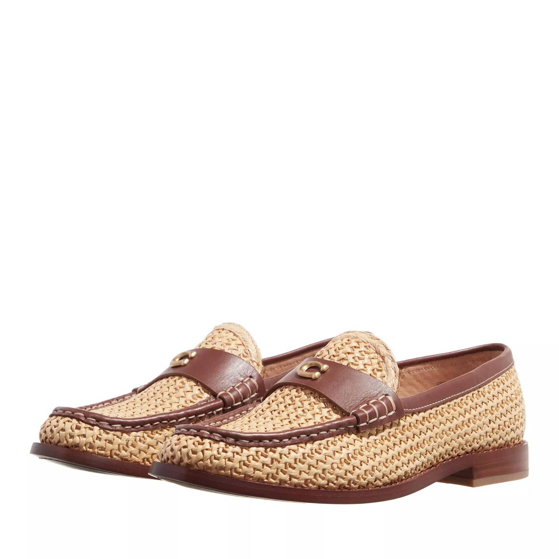 Coach Sandalen - Jolene Loafer Raffia - Gr. 38,5 (EU) - in Beige - für Damen von Coach