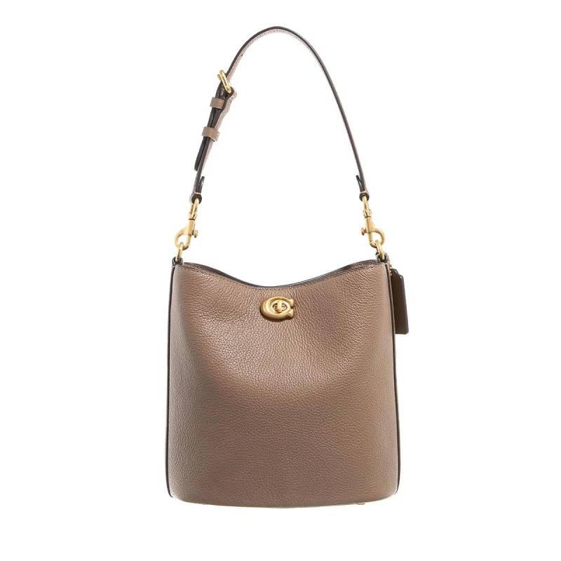Coach Schultertasche - Polished Pebble Soft Willow 19 - Gr. unisize - in Braun - für Damen von Coach