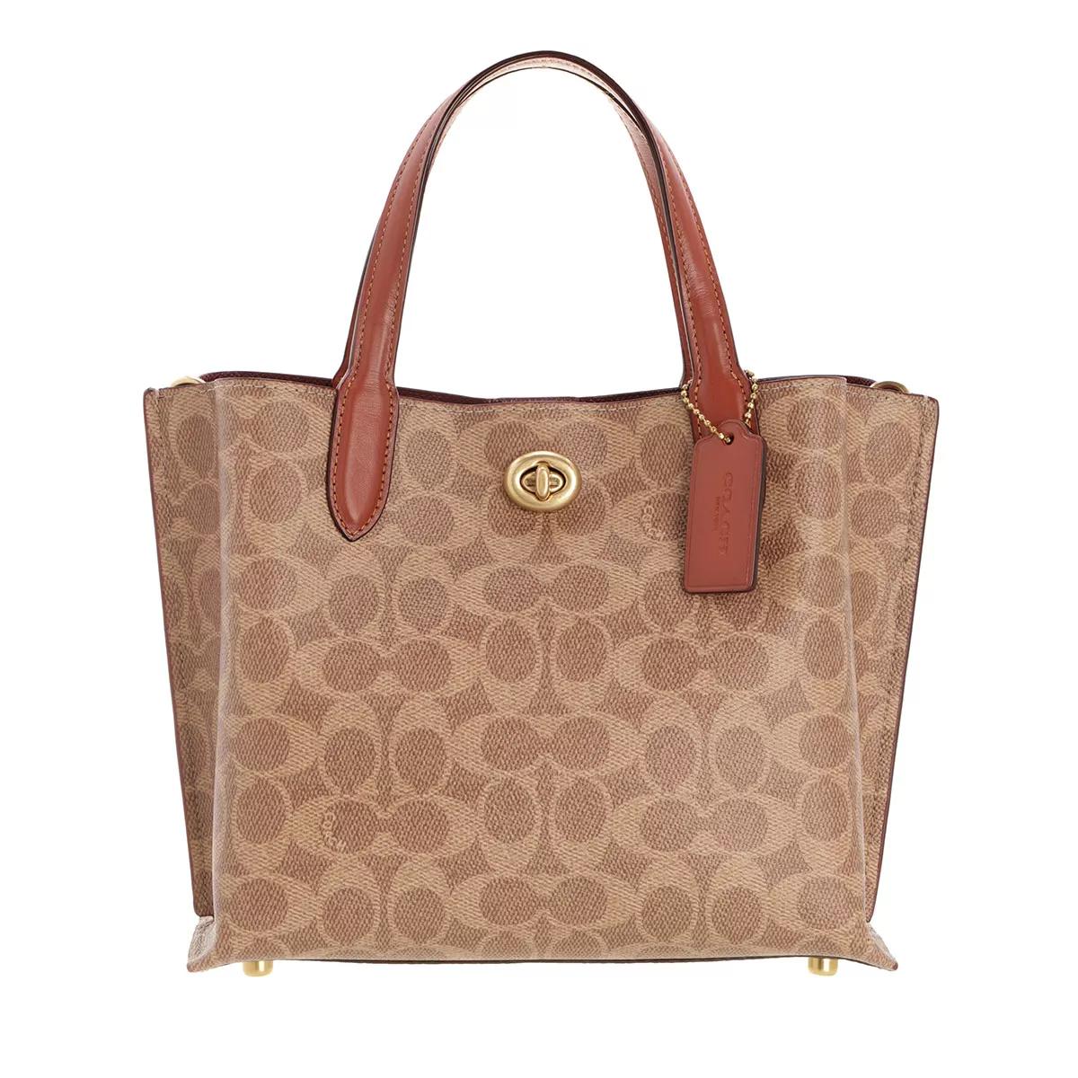 Coach Henkeltasche - Willow Tote 24 Signature - Gr. unisize - in Beige - für Damen von Coach