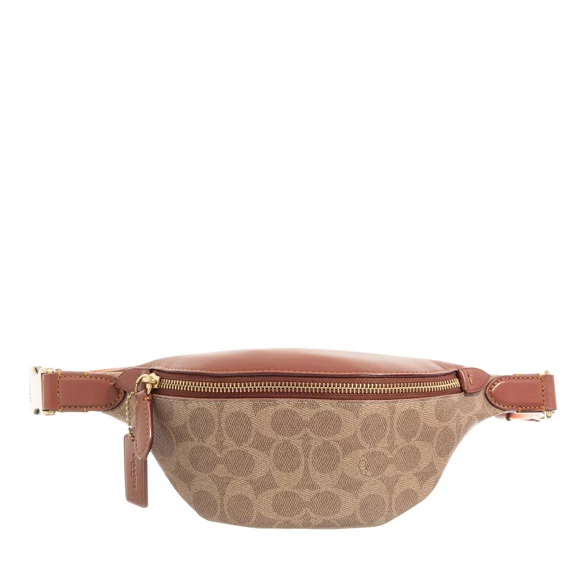 Coach Umhängetasche - Coated Canvas Signature Essential Belt Bag - Gr. ONE - in Braun - für Damen von Coach