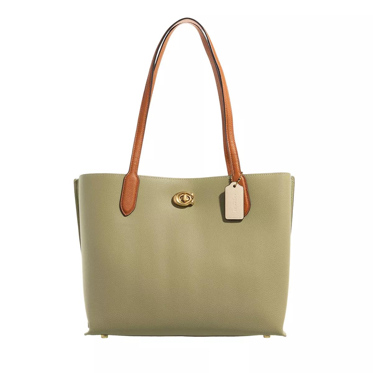 Coach Umhängetasche - Colorblock Leather With Coated Canvas Signature In - Gr. unisize - in Grün - für Damen von Coach