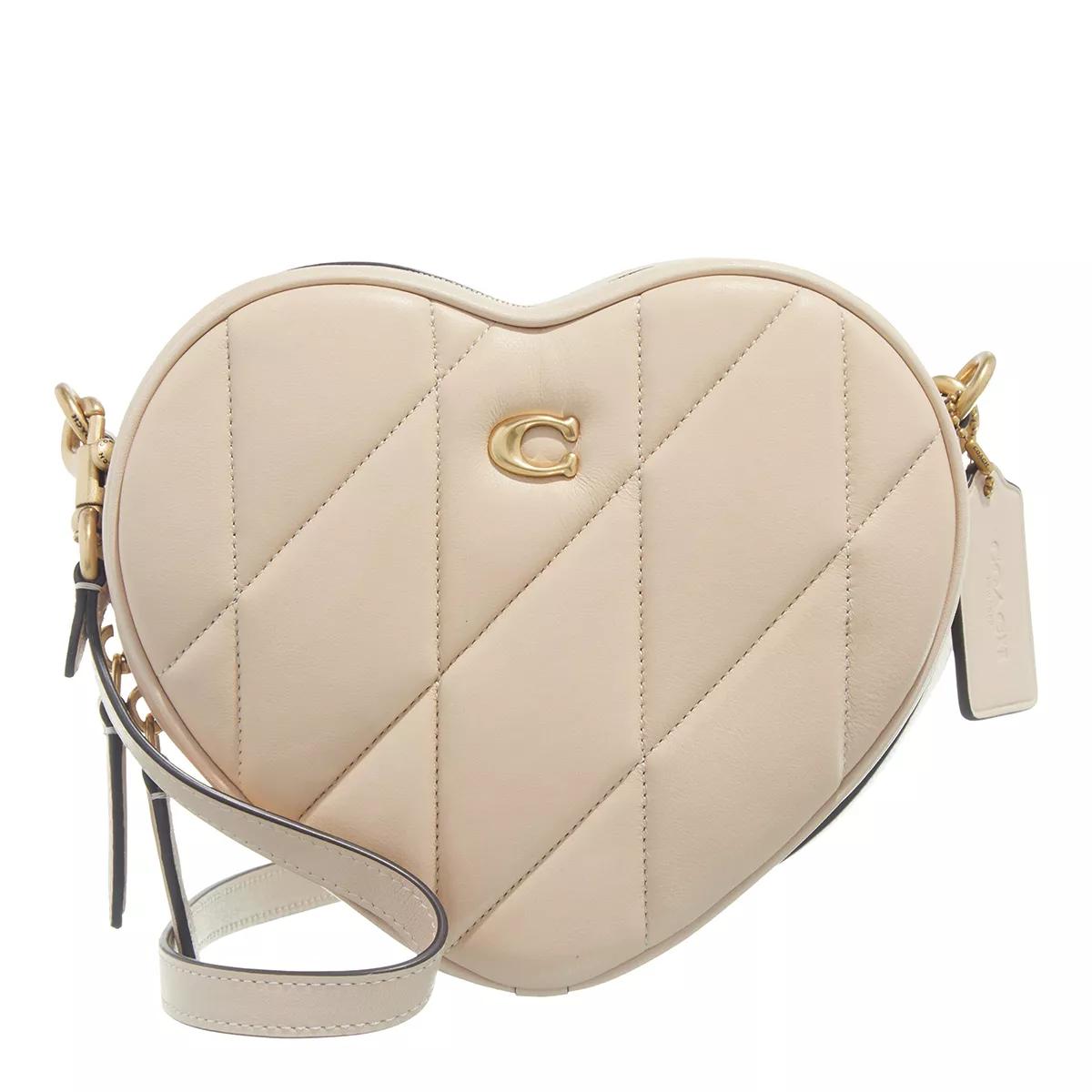 Coach Umhängetasche - Quilted Leather Heart Crossbody - Gr. unisize - in Beige - für Damen von Coach