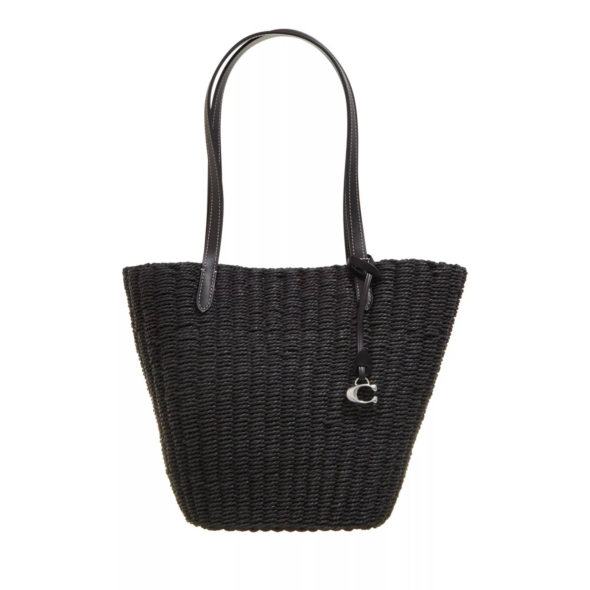 Coach Umhängetasche - Small Straw Tote - Gr. unisize - in Schwarz - für Damen von Coach