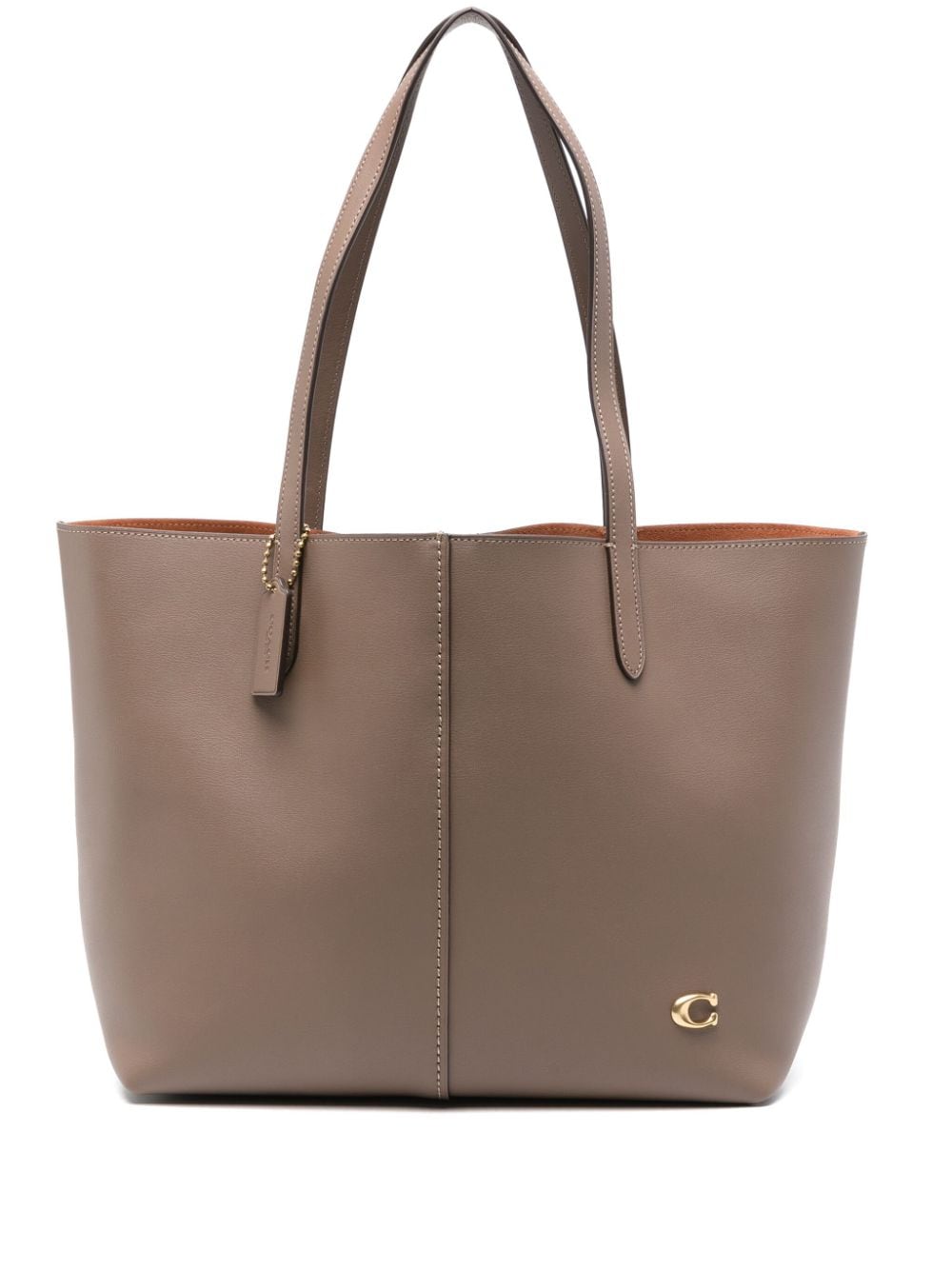 Coach logo-charm tote bag - Brown von Coach