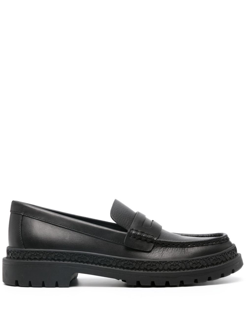 Coach penny-slot leather loafers - Black von Coach