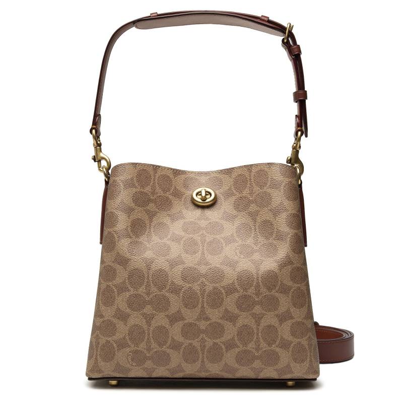 Handtasche Coach Cc Sig Wllw Bckt C3890 B4/Tan Rust von Coach