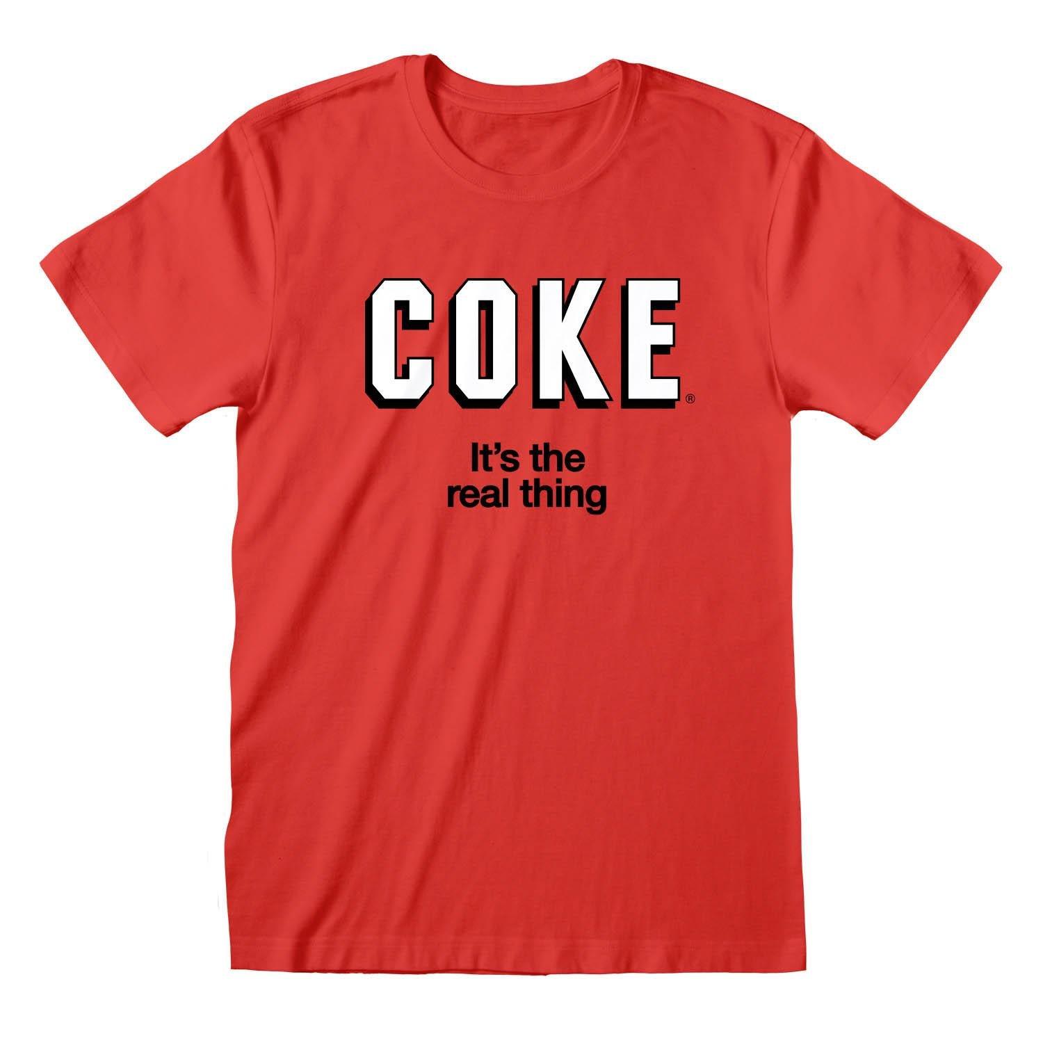 It's The Real Thing Tshirt Damen Rot Bunt XL von Coca-Cola
