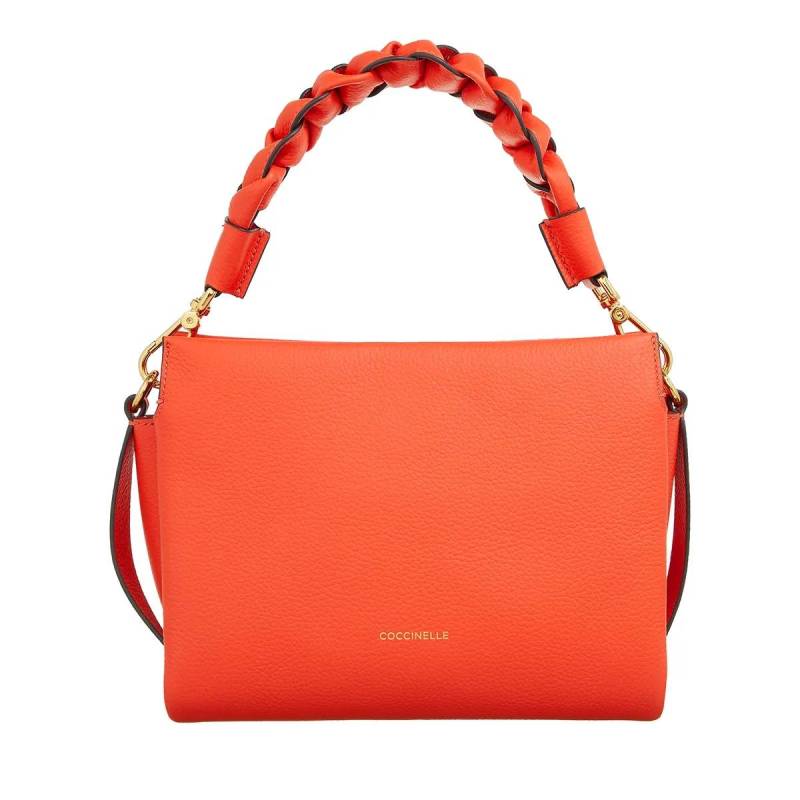 Coccinelle Schultertasche - Boheme Grana Double - Gr. unisize - in Orange - für Damen von Coccinelle