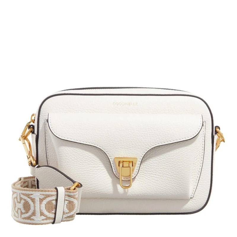 Coccinelle Schultertasche - Coccinelle Beat Soft Ribb - Gr. unisize - in Creme - für Damen von Coccinelle