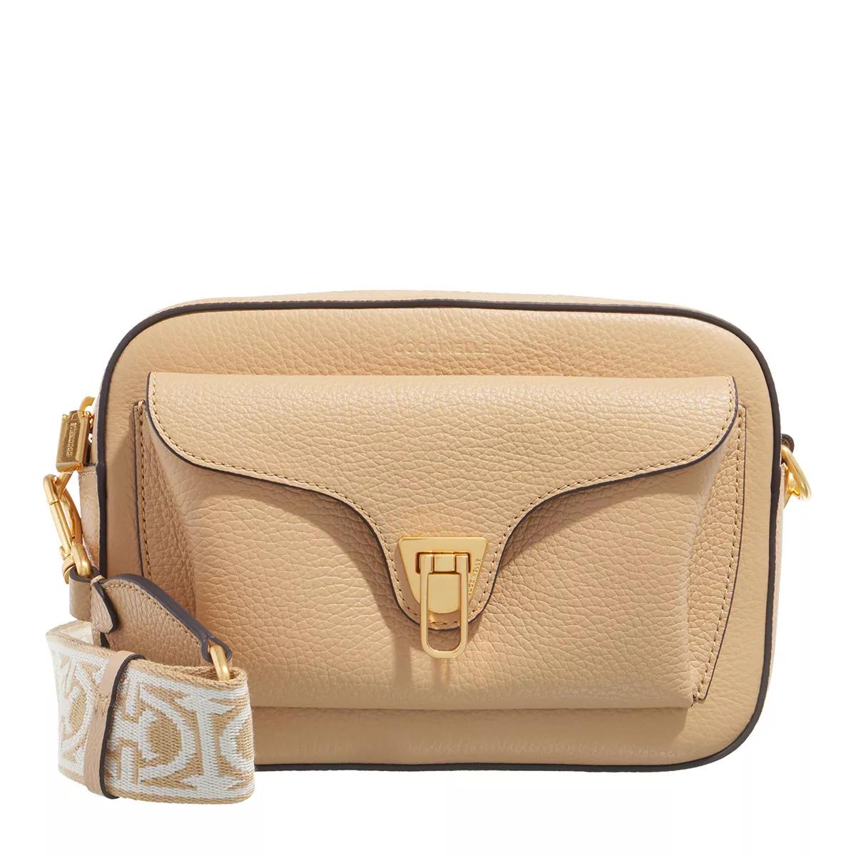 Coccinelle Umhängetasche - Beat Soft Ribb Handbag - Gr. unisize - in Beige - für Damen von Coccinelle